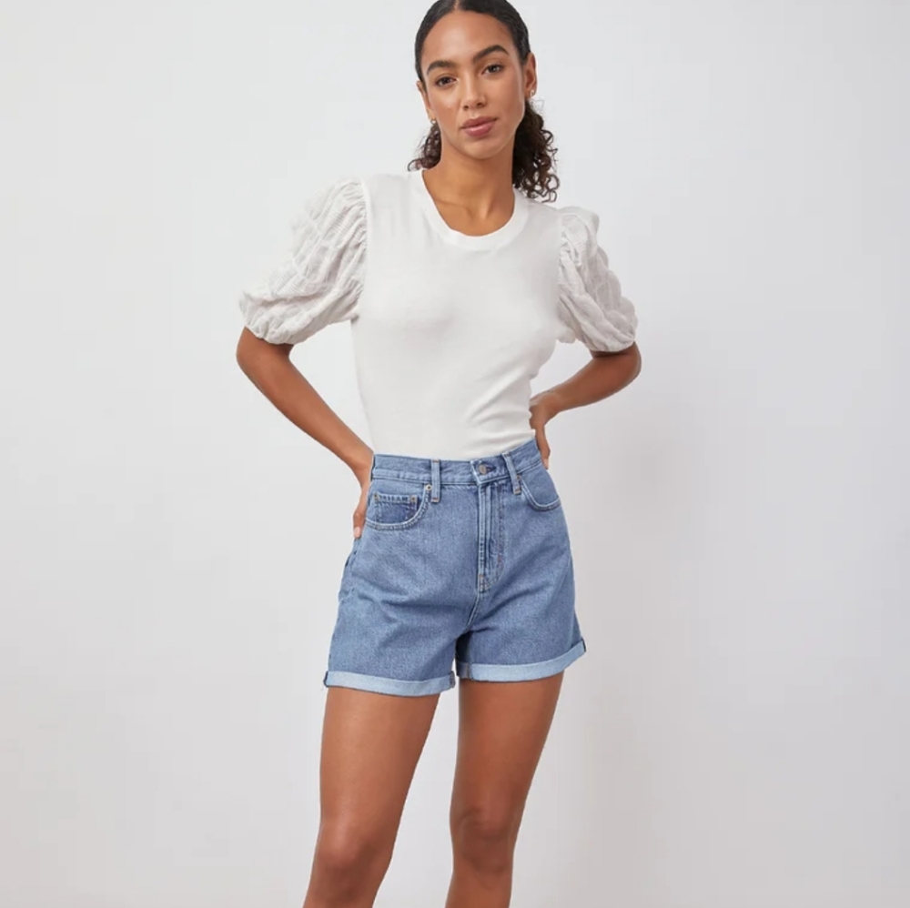 Rails Liza White Seersucker Top.